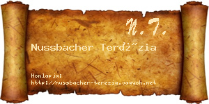 Nussbacher Terézia névjegykártya